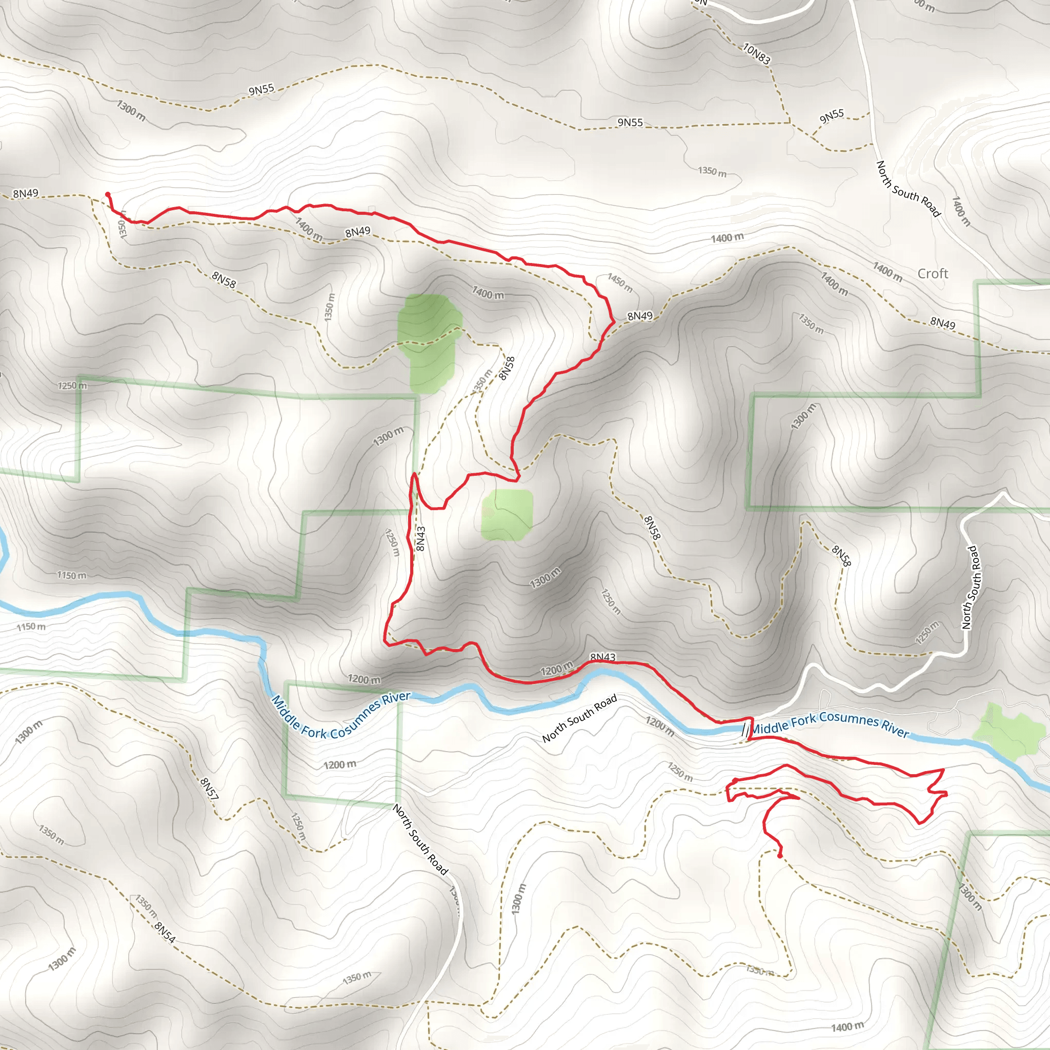 Elkins Gold Trail mobile static map