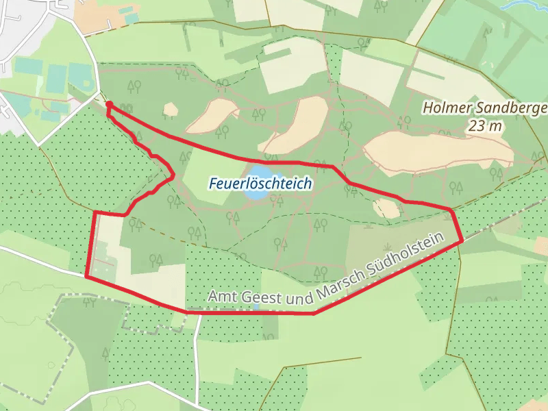 Feuerlöschteich, Katastrophen Weg and Holmer Grenzweg Loop