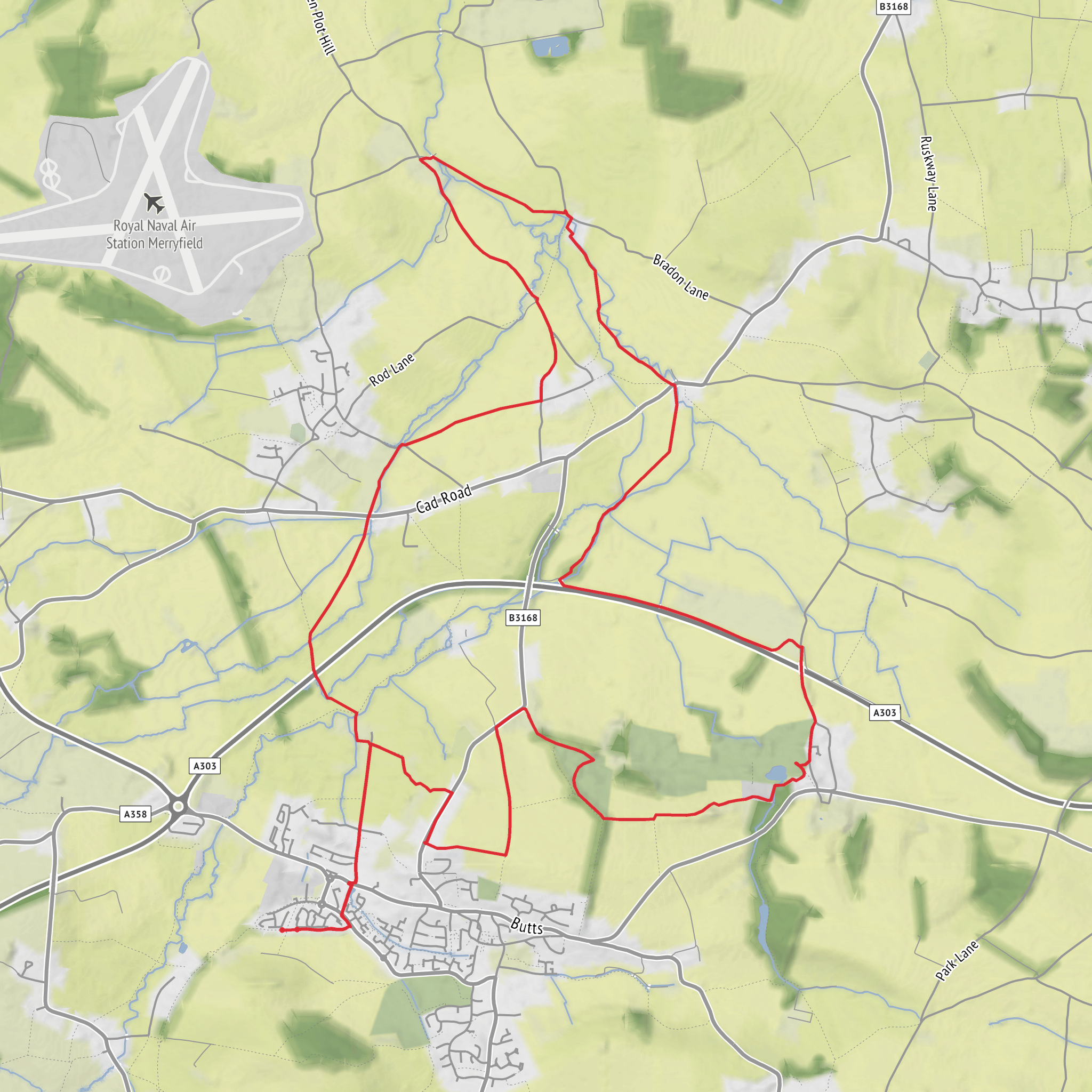 Hike from Somerset via Cock's bridge mobile static map