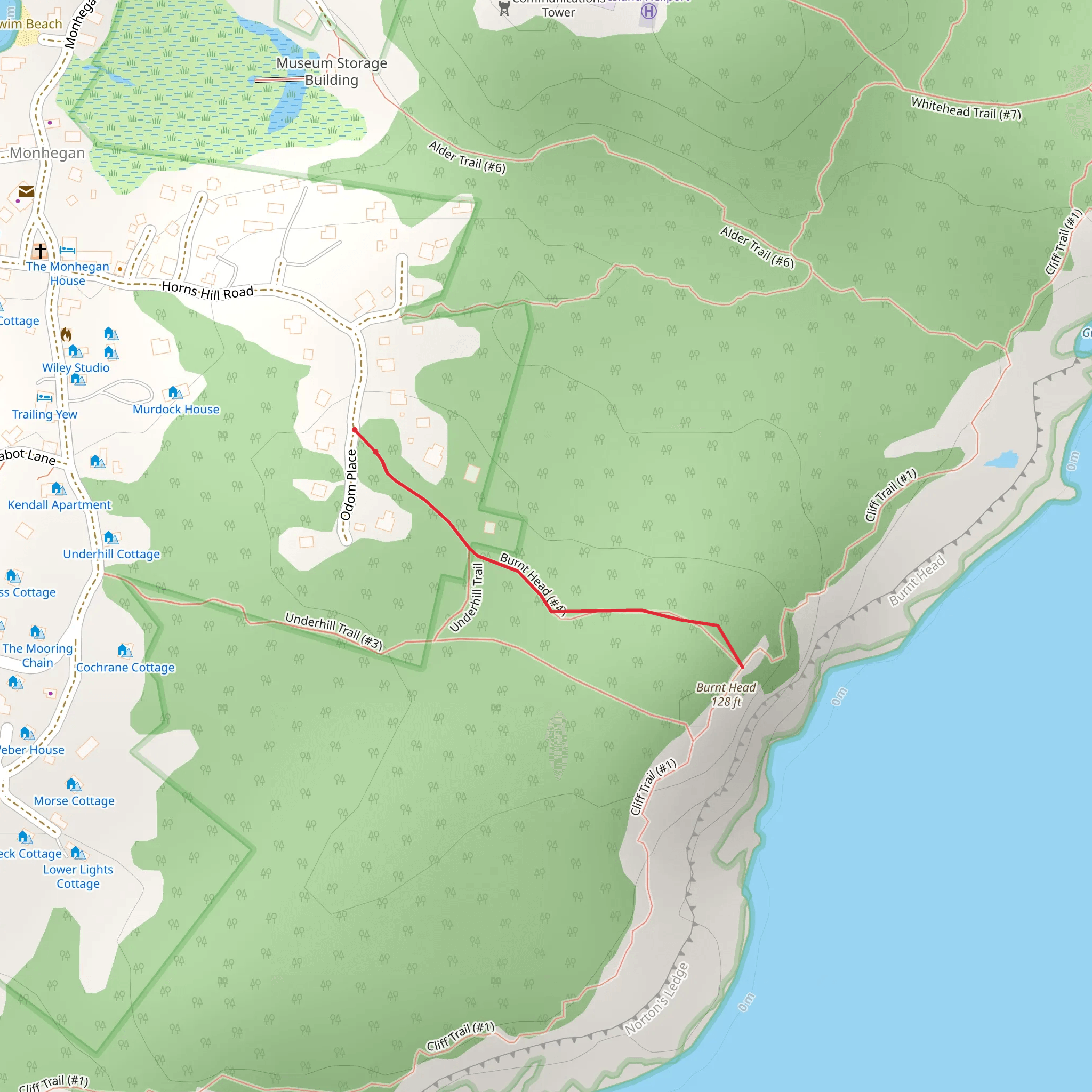 Burnt Head from Burnt Head Road mobile static map