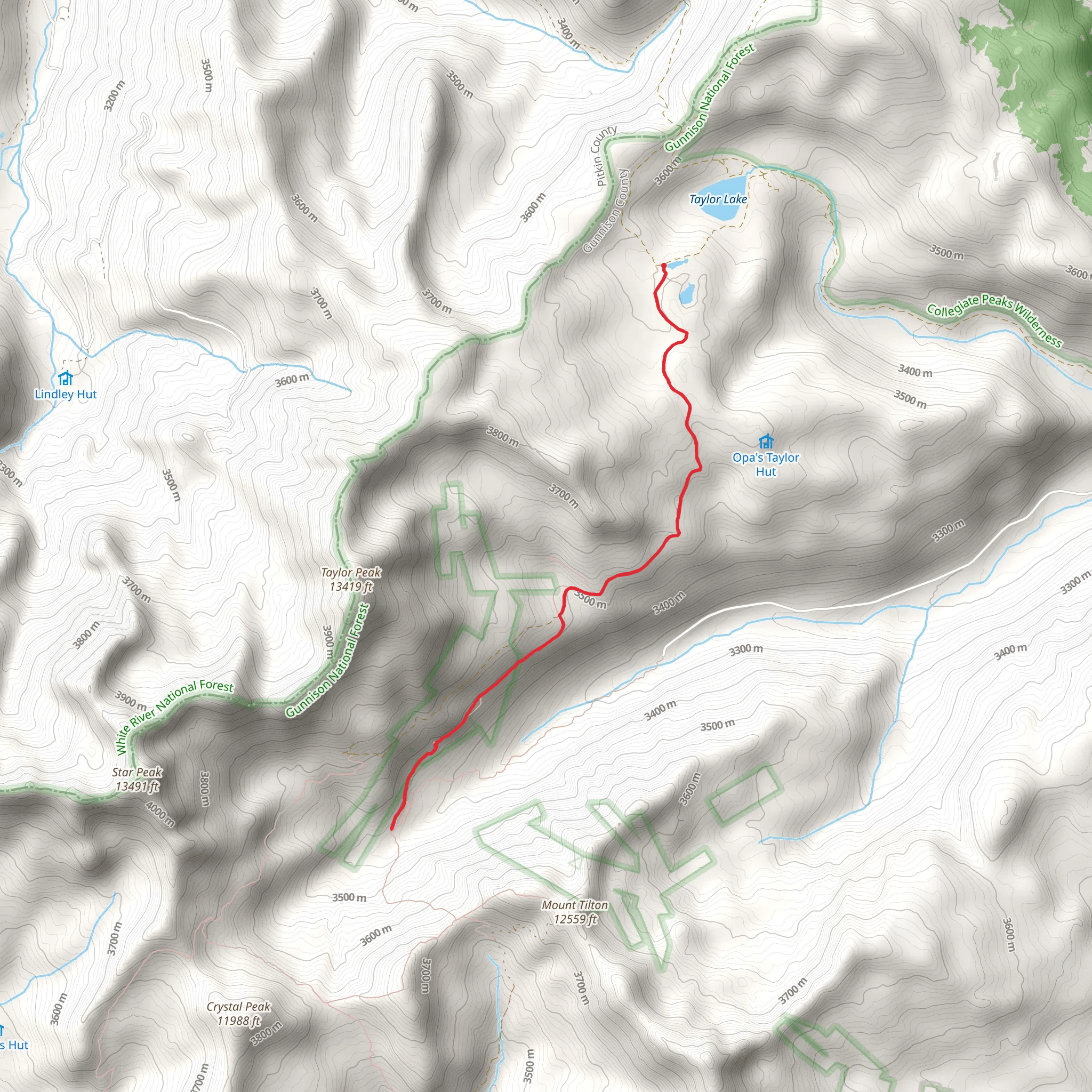 Taylor Divide Trail via American Discovery Trail mobile static map