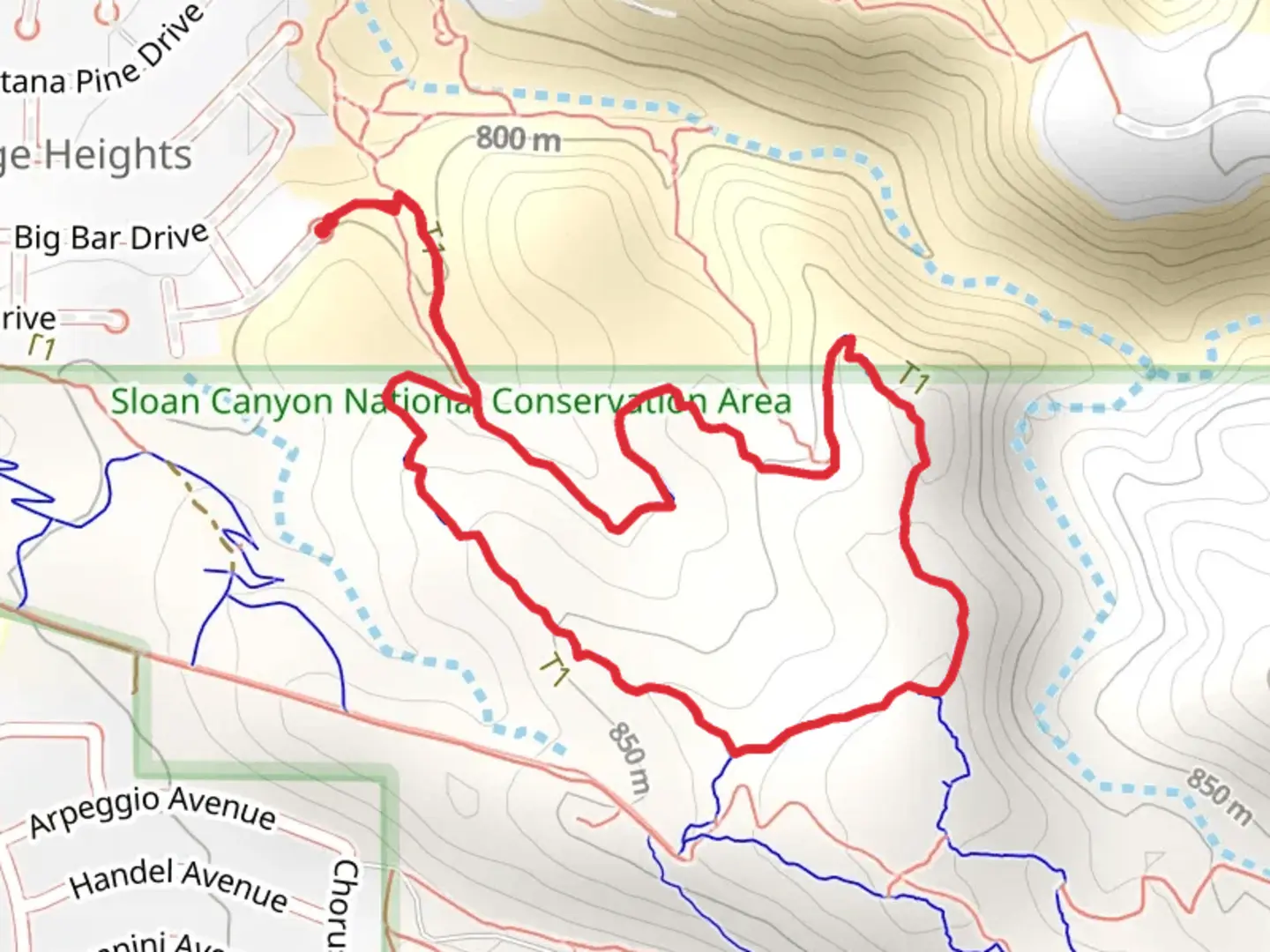 An image depicting the trail Ghost Loop and its surrounding area.