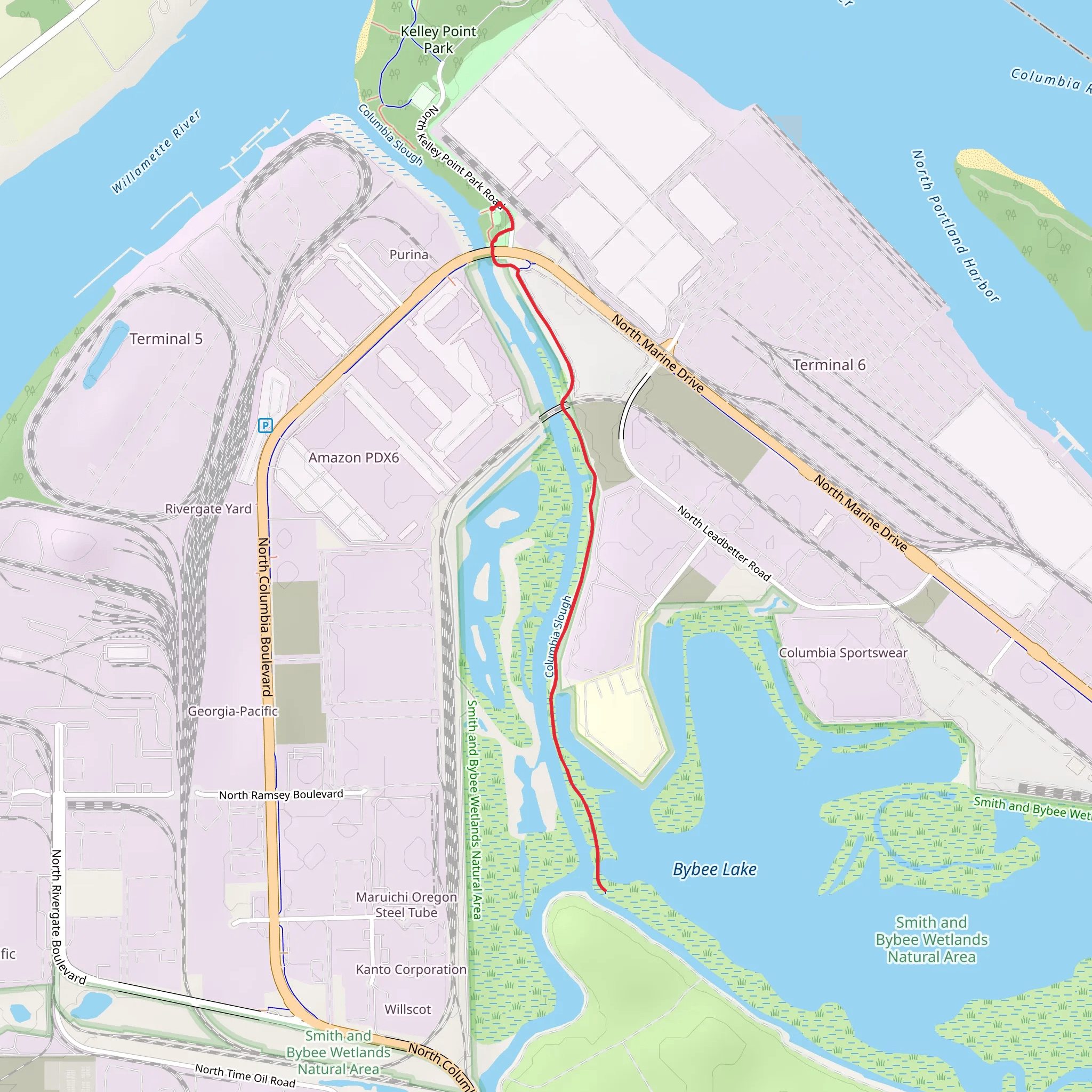 Rivergate Trail mobile static map