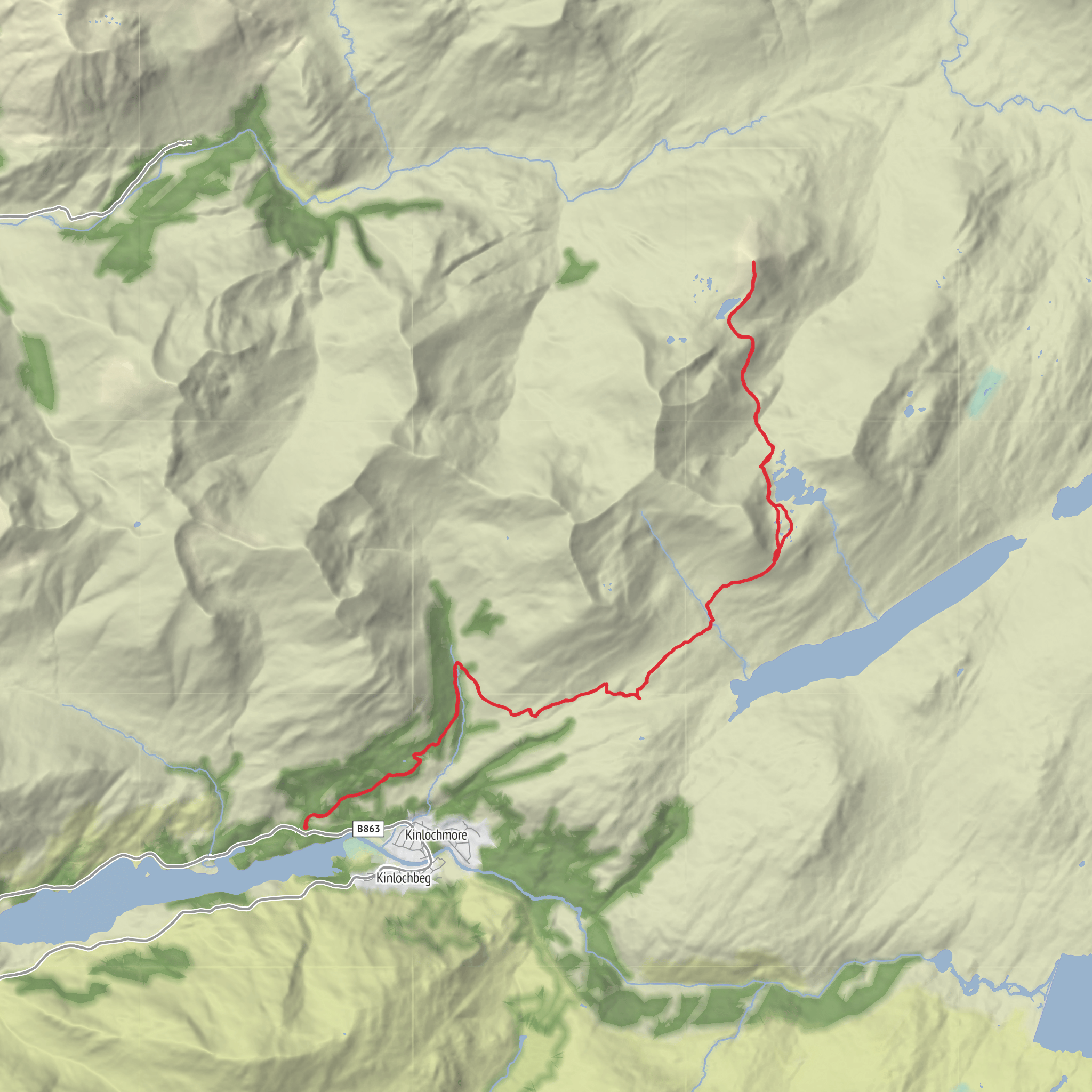Kinlochleven - Binnein Beag mobile static map