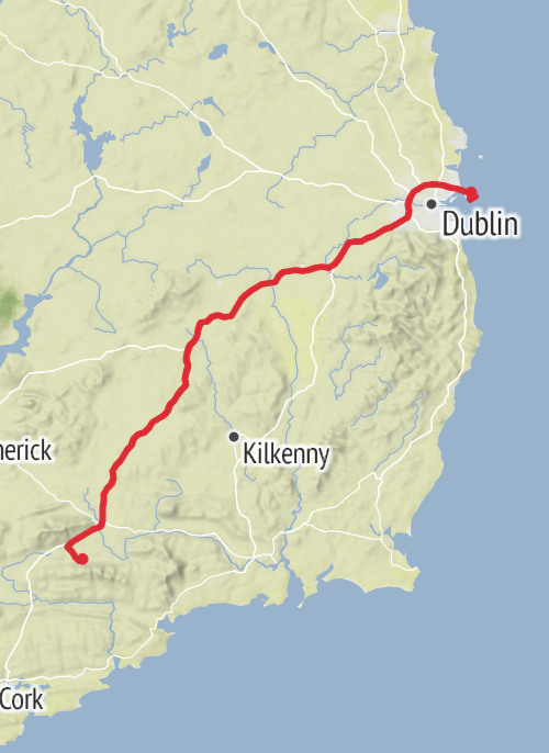 County Dublin Hiking mobile static map