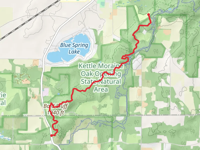 Ice Age Trail from Little Prairie Road
