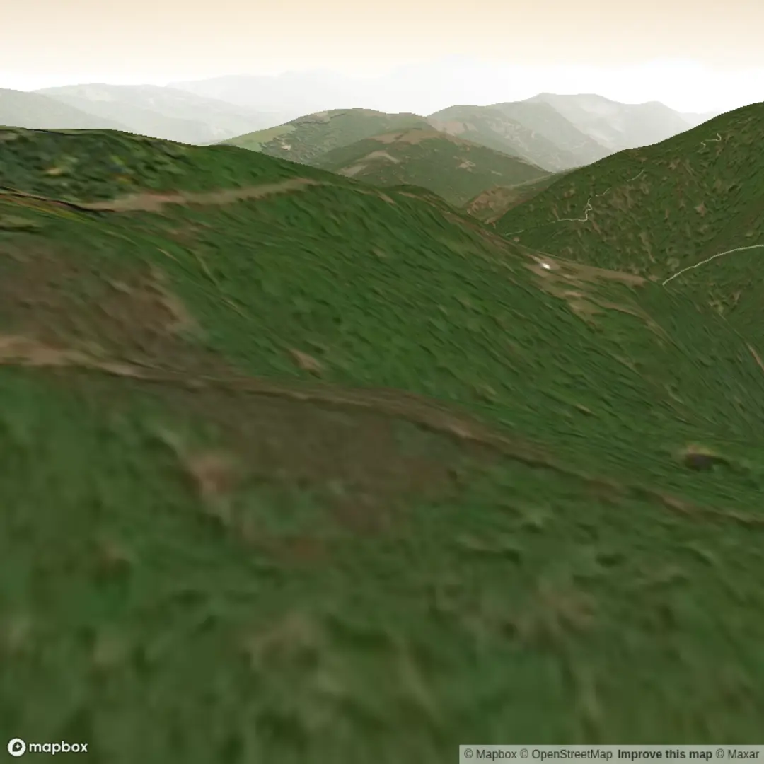 An image depicting the trail Howard's Lick Run Trail and its surrounding area.