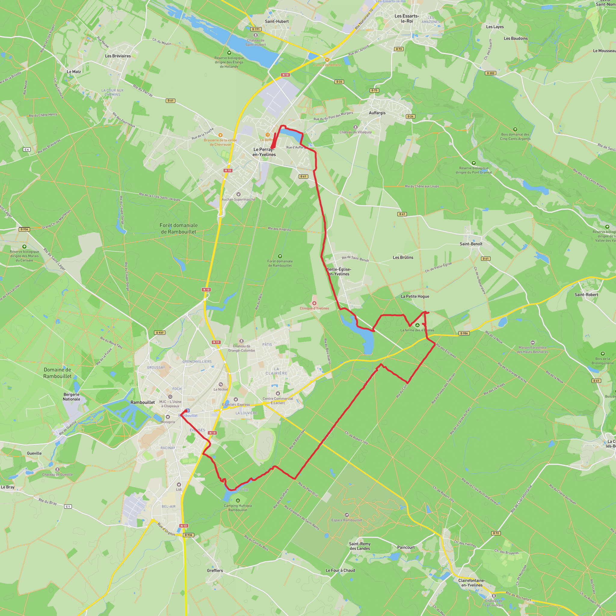 Chemin des Trois Etangs mobile static map