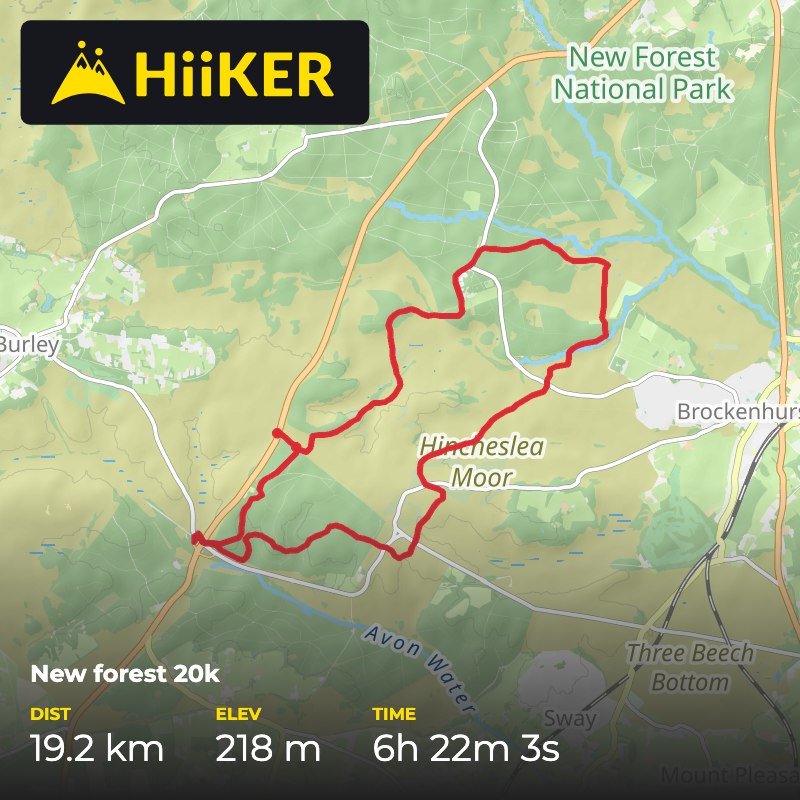 A map preview of the recording New forest 20k.