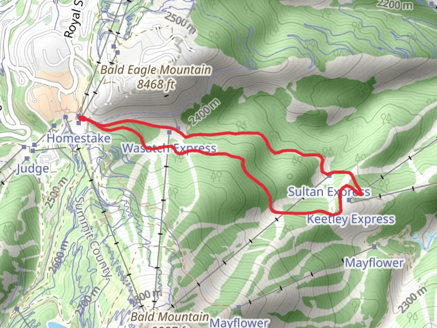 An image depicting the trail Sultan Loop and its surrounding area.