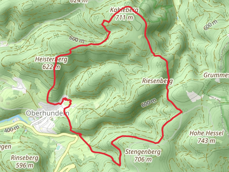 Oberhundemer Klippen, Kahlenberg and Helsterberg Loop