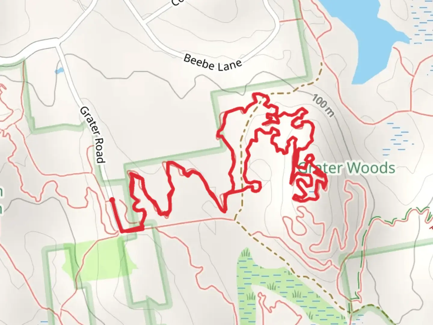 An image depicting the trail Salamander and Millipede Loop and its surrounding area.