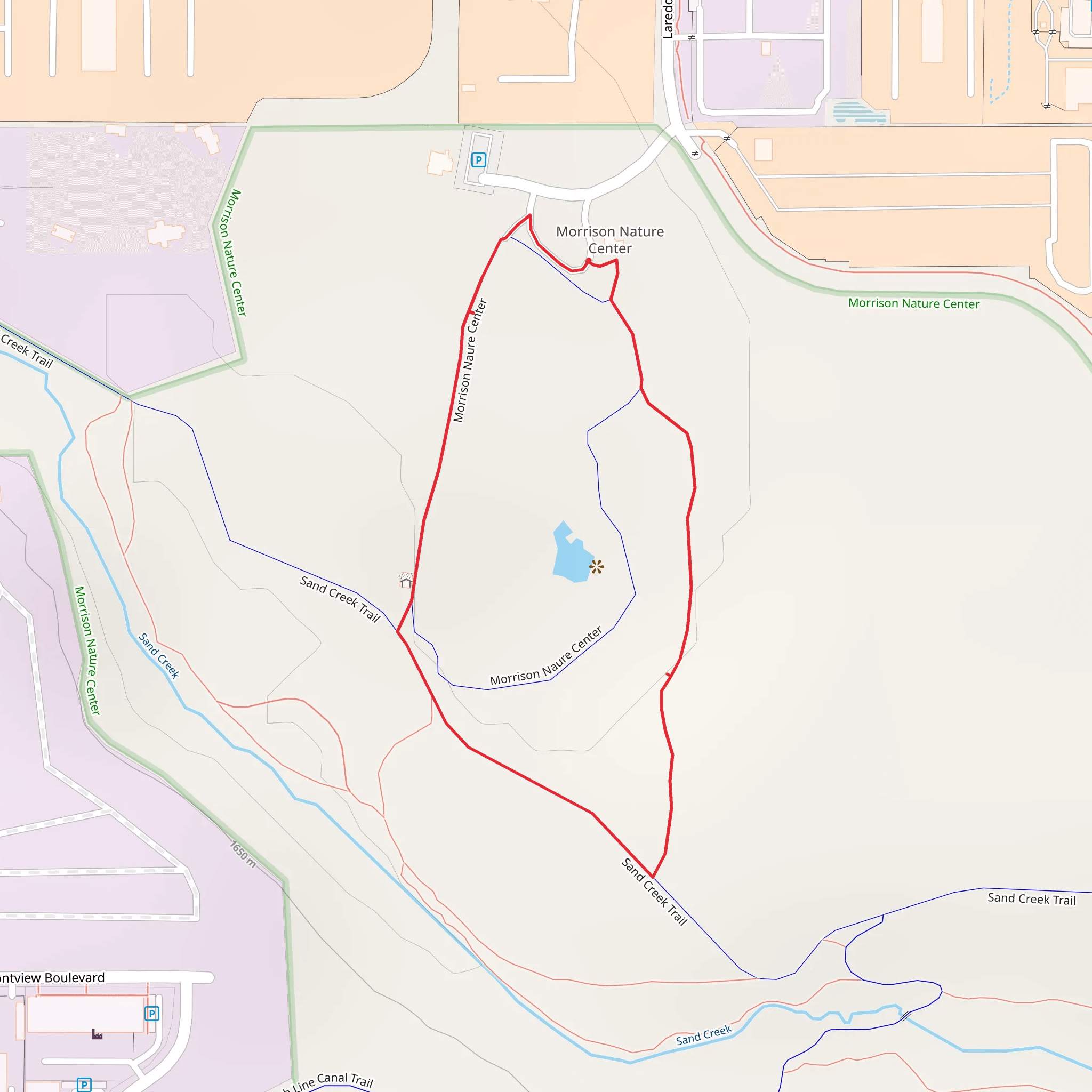 Morrison Naure Center Loop mobile static map