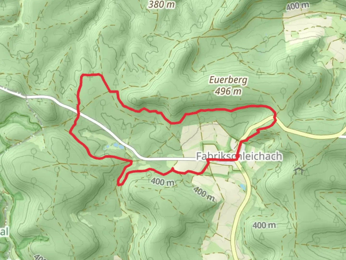 An image depicting the trail Lauftour OBA1 and its surrounding area.