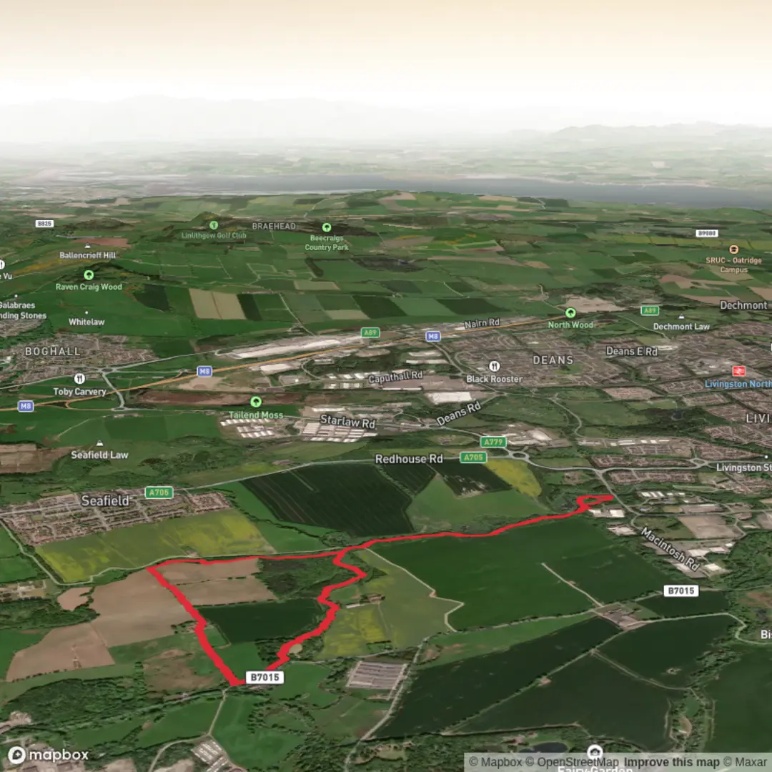 An image depicting the trail Easter Breich Loop and its surrounding area.
