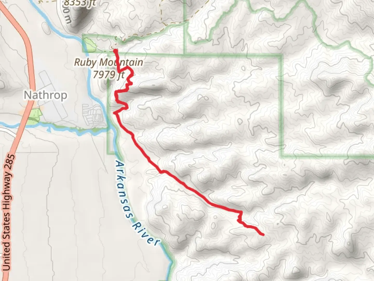 An image depicting the trail Turret Trail and its surrounding area.