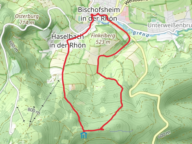 Rhoen Rundweg 3 Haselbach and Bischofsheim Rundweg