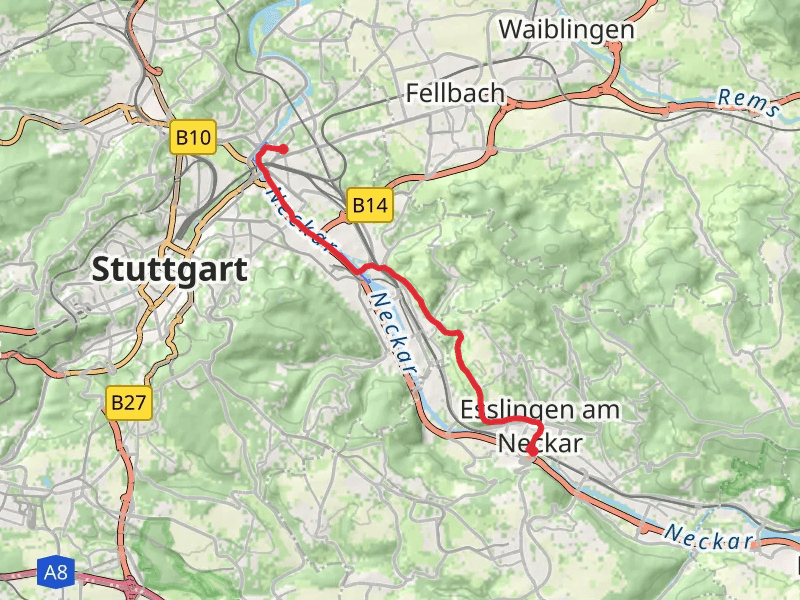 Bad Cannstatt to Esslingen am Neckar