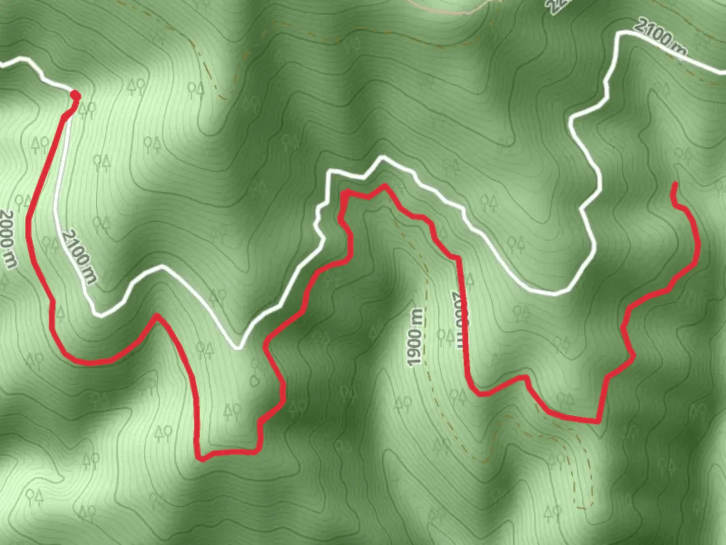An image depicting the trail Gentile Creek Trail and its surrounding area.