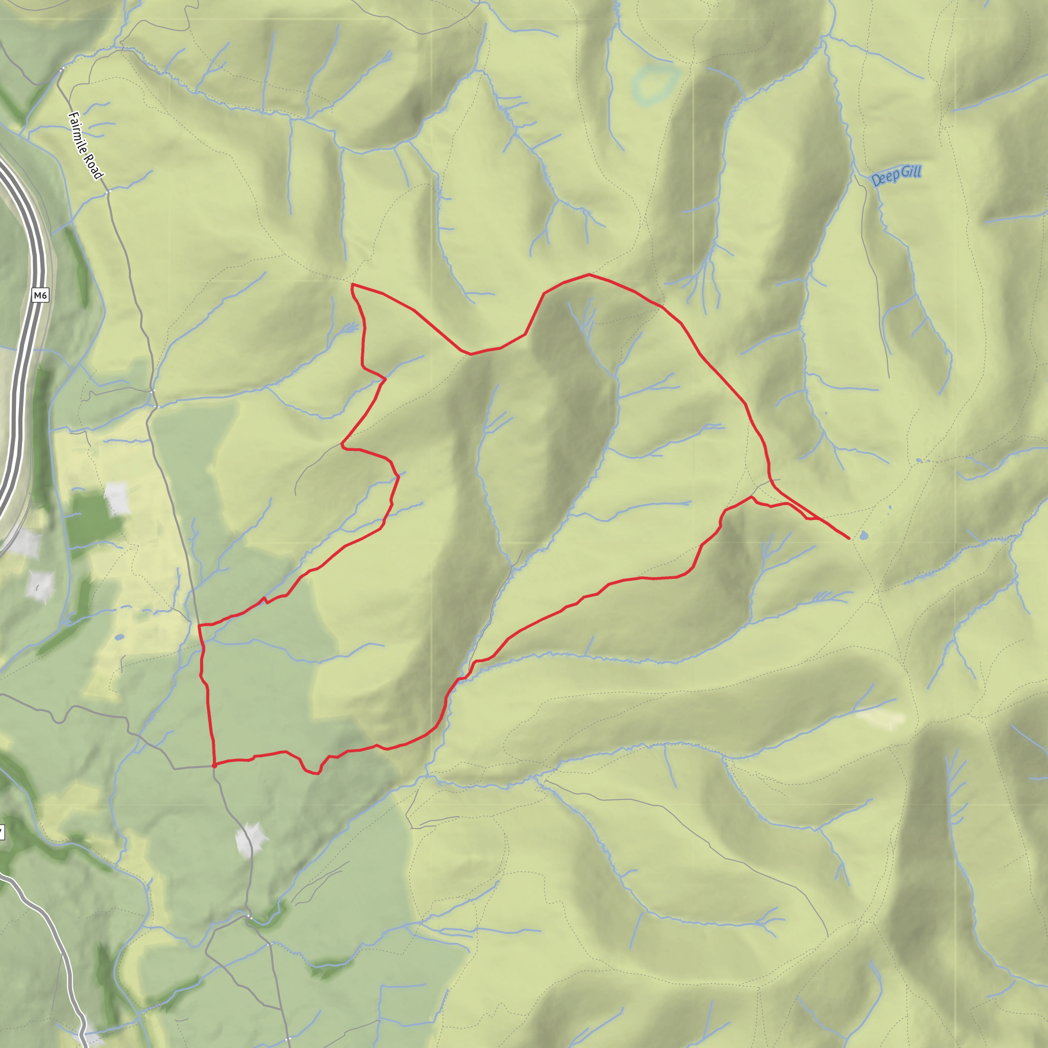 Fell Head, Windscarth Wyke and The Calf Loop mobile static map