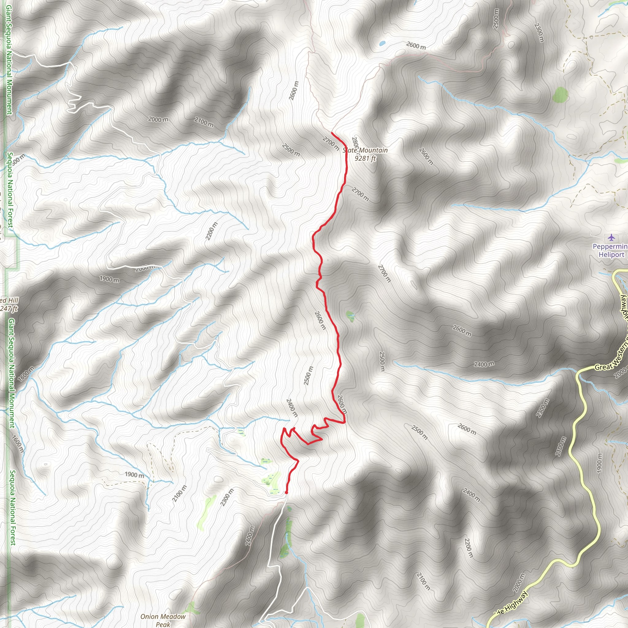 Summit Trail from Windy Gap mobile static map