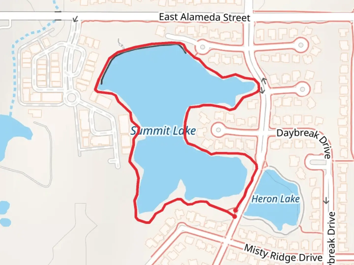 An image depicting the trail Summit Lake Loop and its surrounding area.