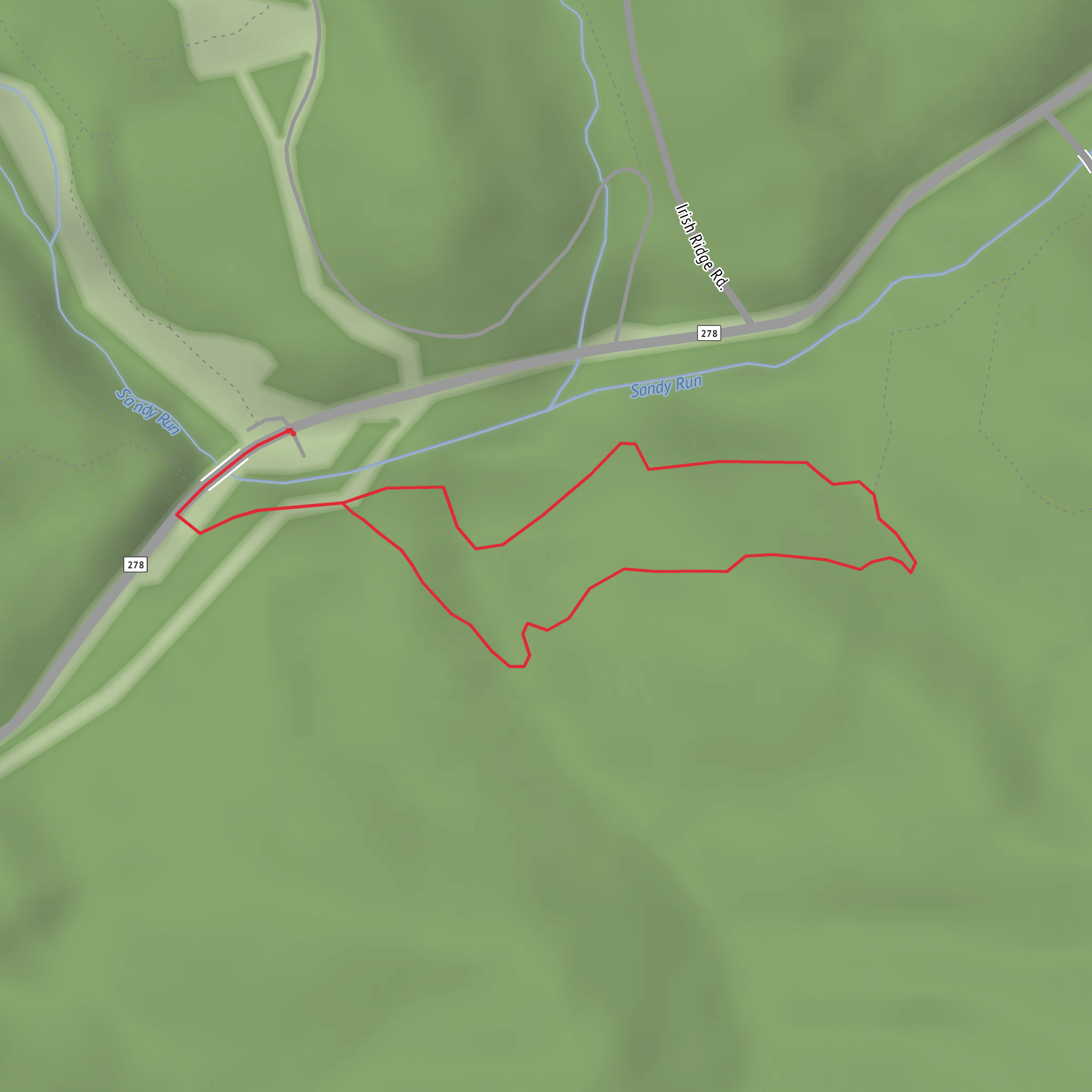 Old's Hollow Cave via N - O Trail and Old's hollow Trail mobile static map