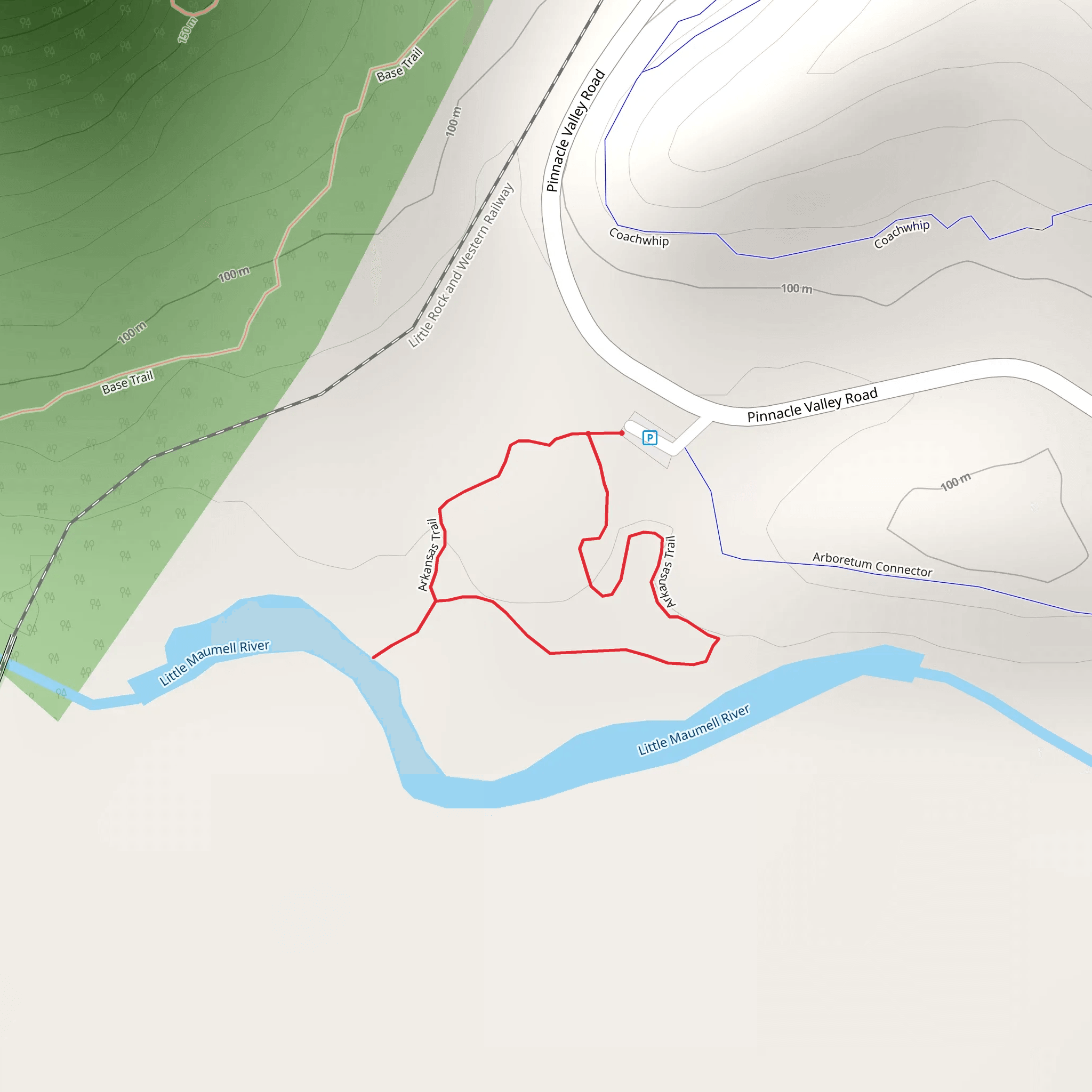 Arkansas Loop Trail mobile static map