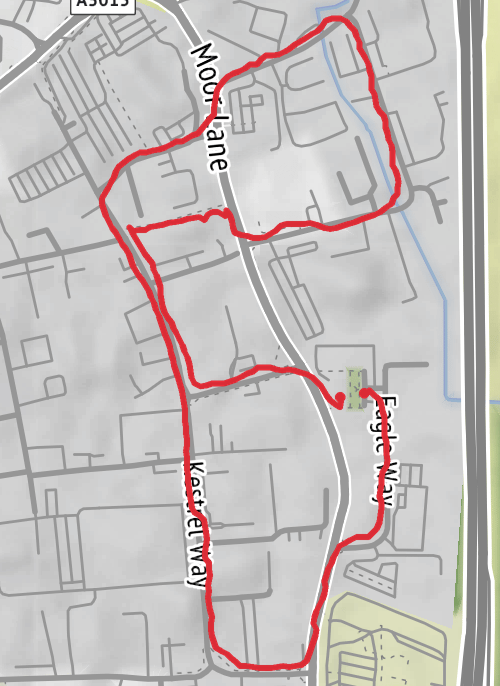 Hike from Sowton Industrial Estate mobile static map