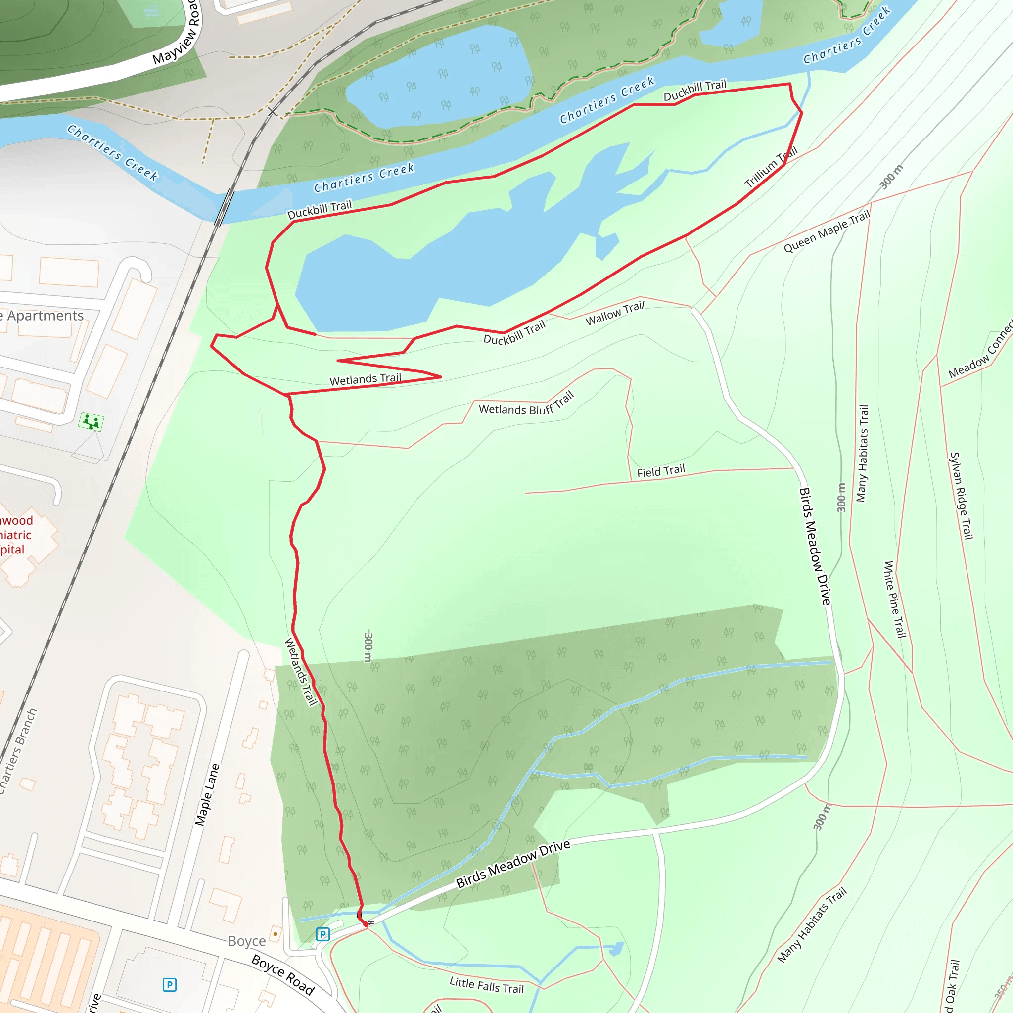 Duckbill Trail - Boyce mobile static map