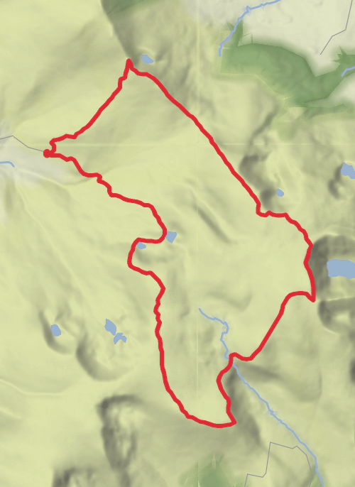Hike from Knockanaffrin mobile static map