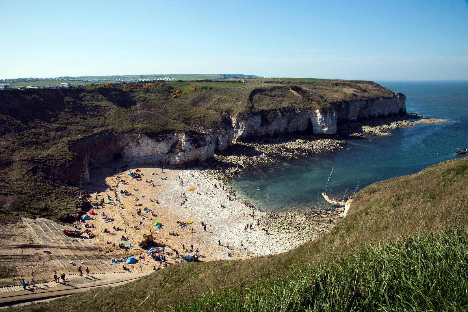 An image depicting the trail Bempton Cliffs from Flamborough and its surrounding area.