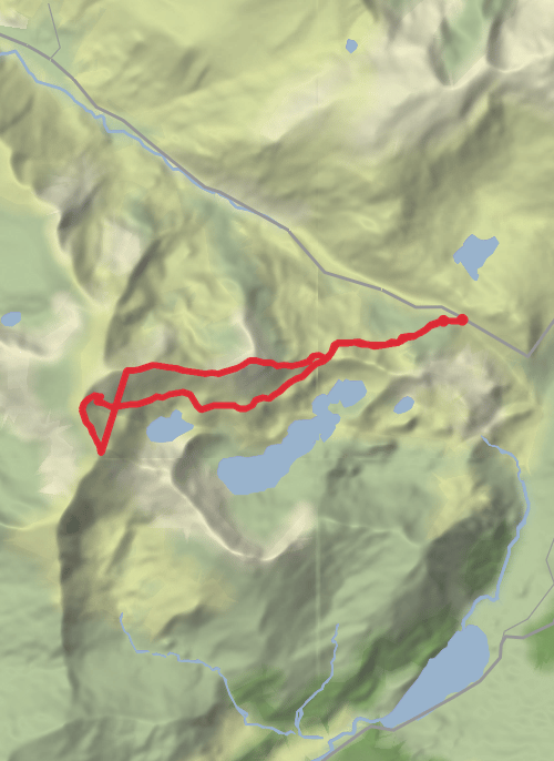 Yr Wyddfa (Snowdon) via Pyg Track & Crib Goch mobile static map