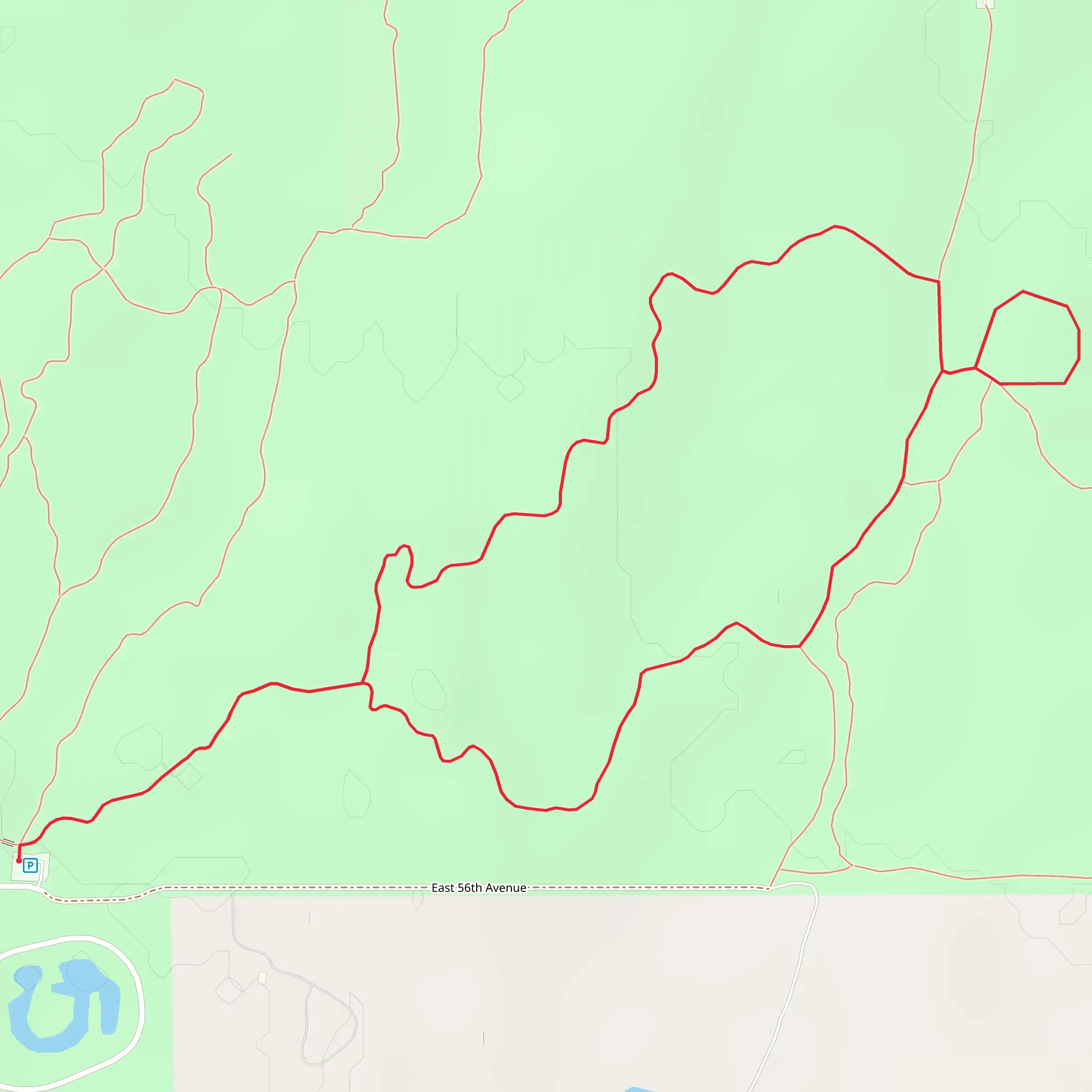 Sand Hills State Park Loop - East mobile static map
