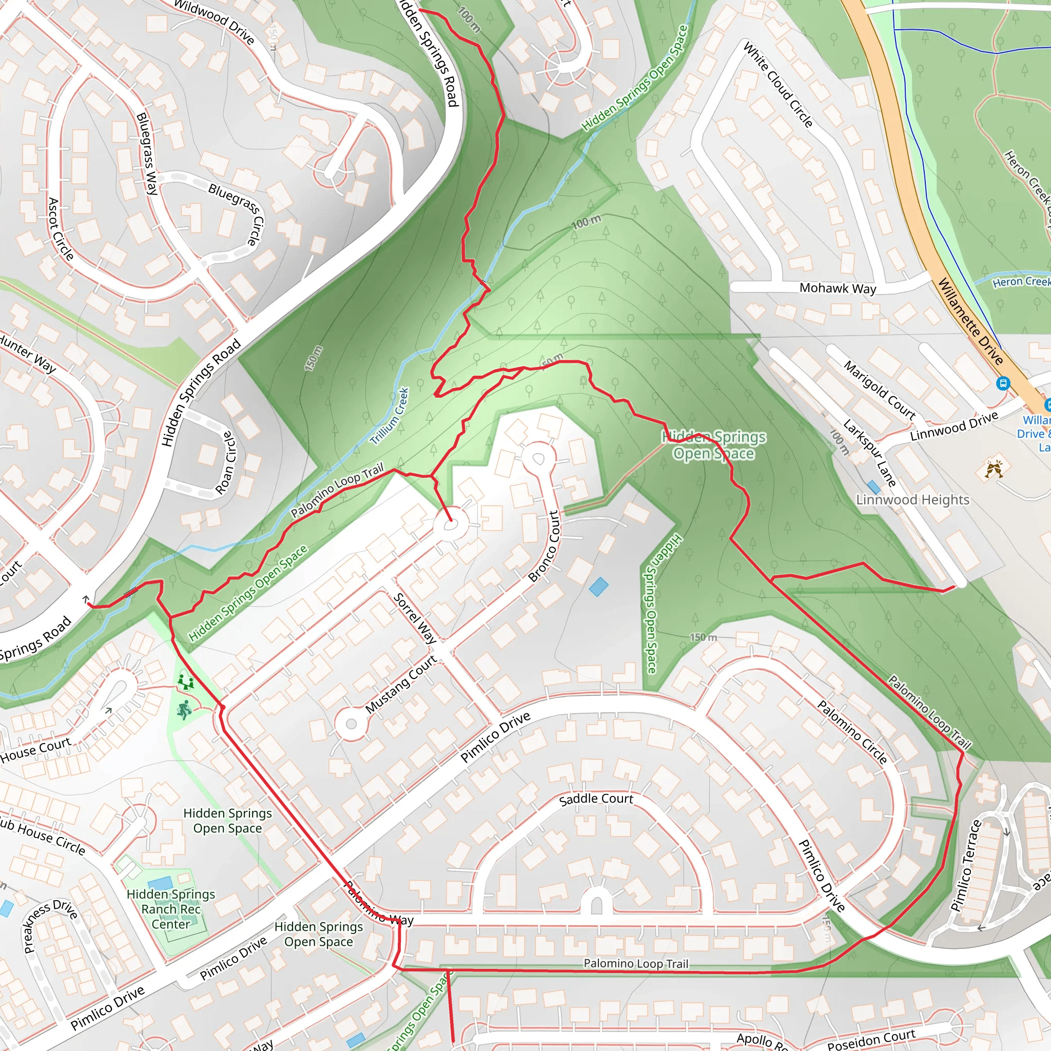 Palomino Loop Trail mobile static map