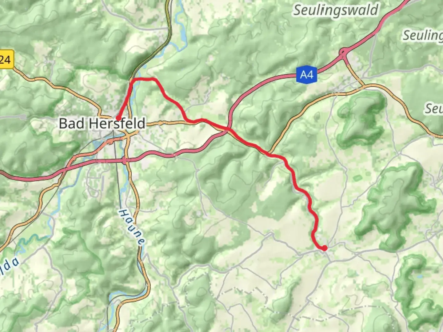 An image depicting the trail Am Ententeich and its surrounding area.