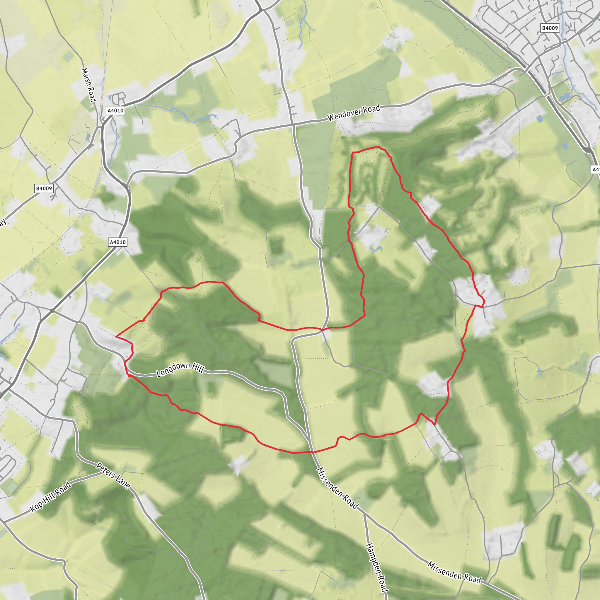 Grangelands and Pulpit Hill, Maple Wood, Lodge Hill, Coombe Hill and Hobb's Hill Loop mobile static map