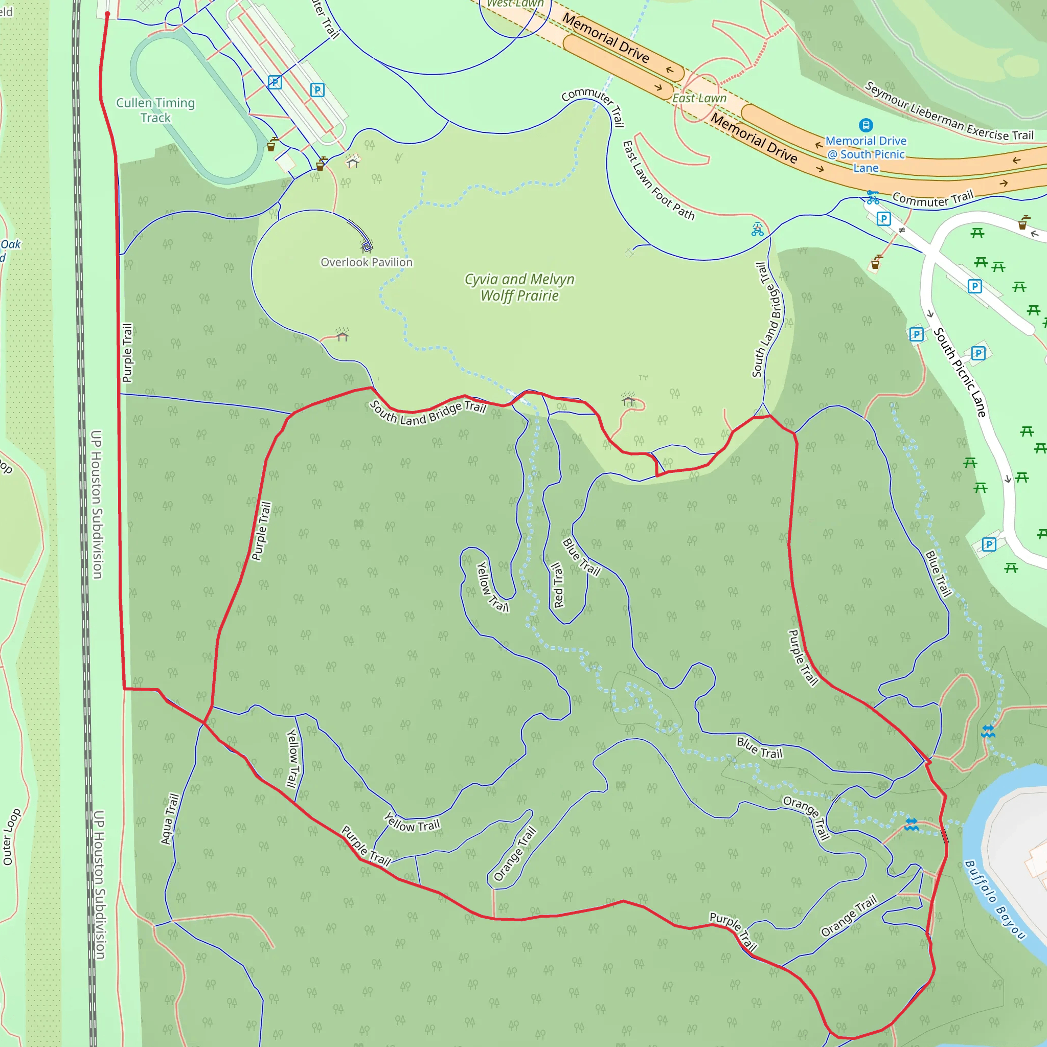Purple Loop Trail mobile static map