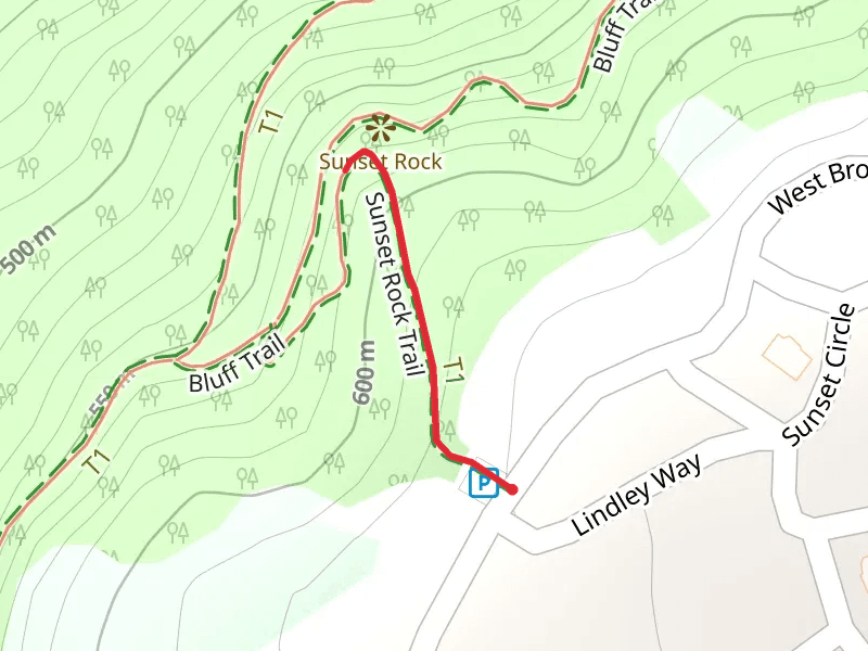Sunset Rock Trail Out and Back