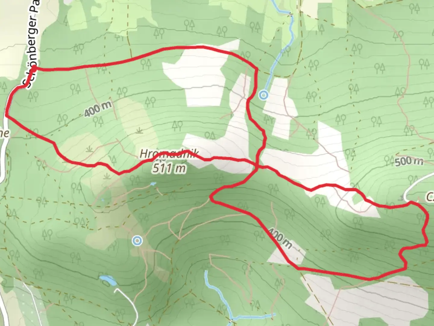 An image depicting the trail Teufelsfuss Loop and its surrounding area.