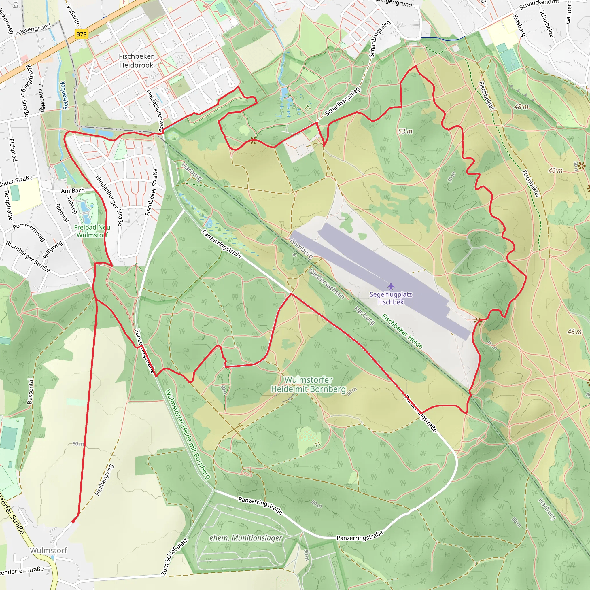 Wander Tour Wulmstorfer Heide mobile static map