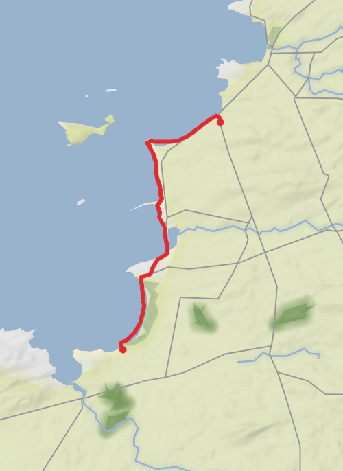 Hike on Doughmore to Quilty mobile static map