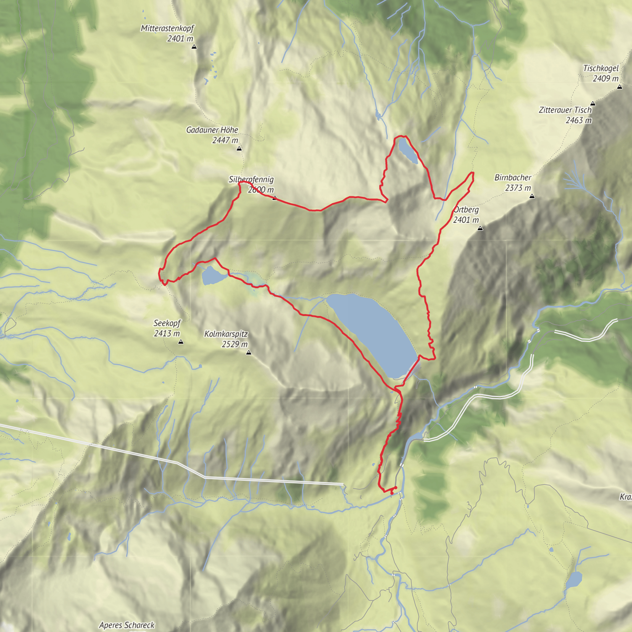 Hike from Bad Gastein mobile static map