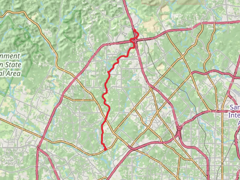 Leon Creek Greenway Trail and Bamberger Nature Park South Loop
