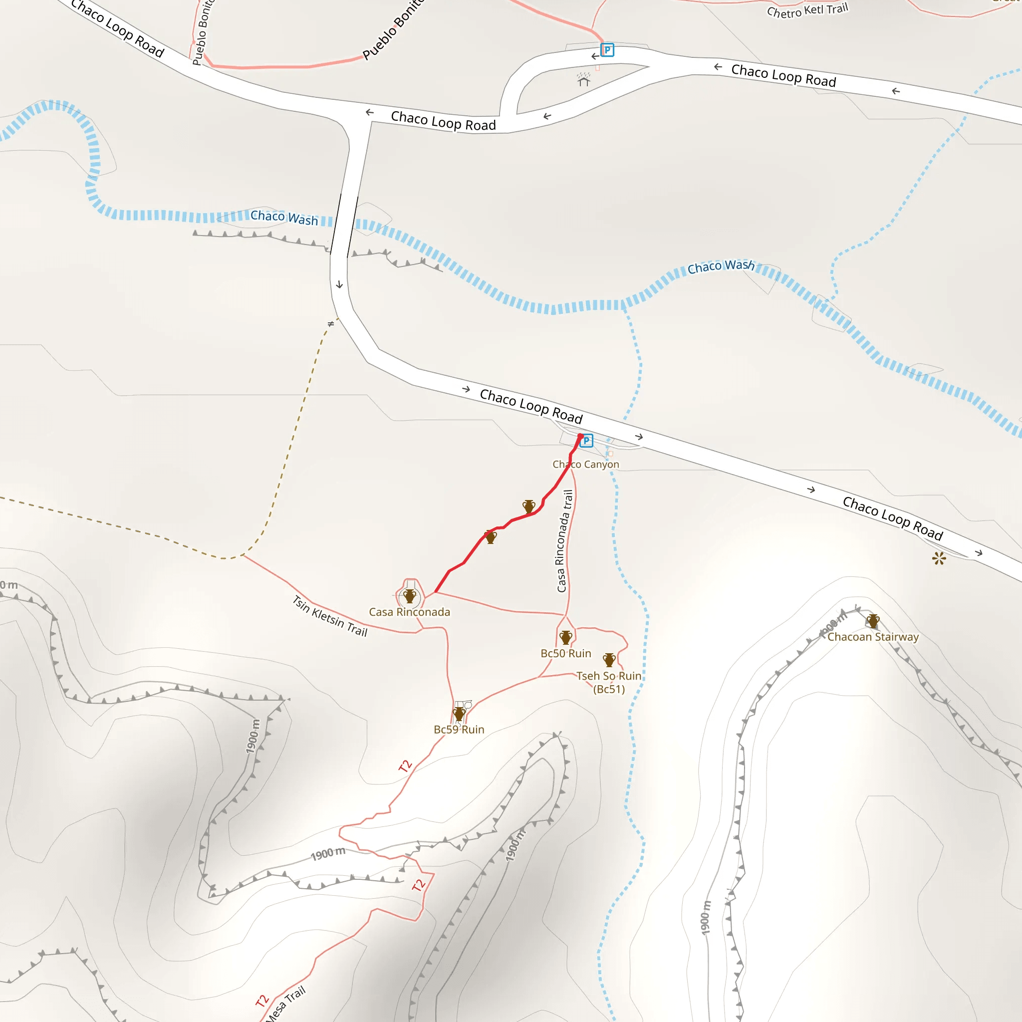 Casa Rinconada Trail mobile static map