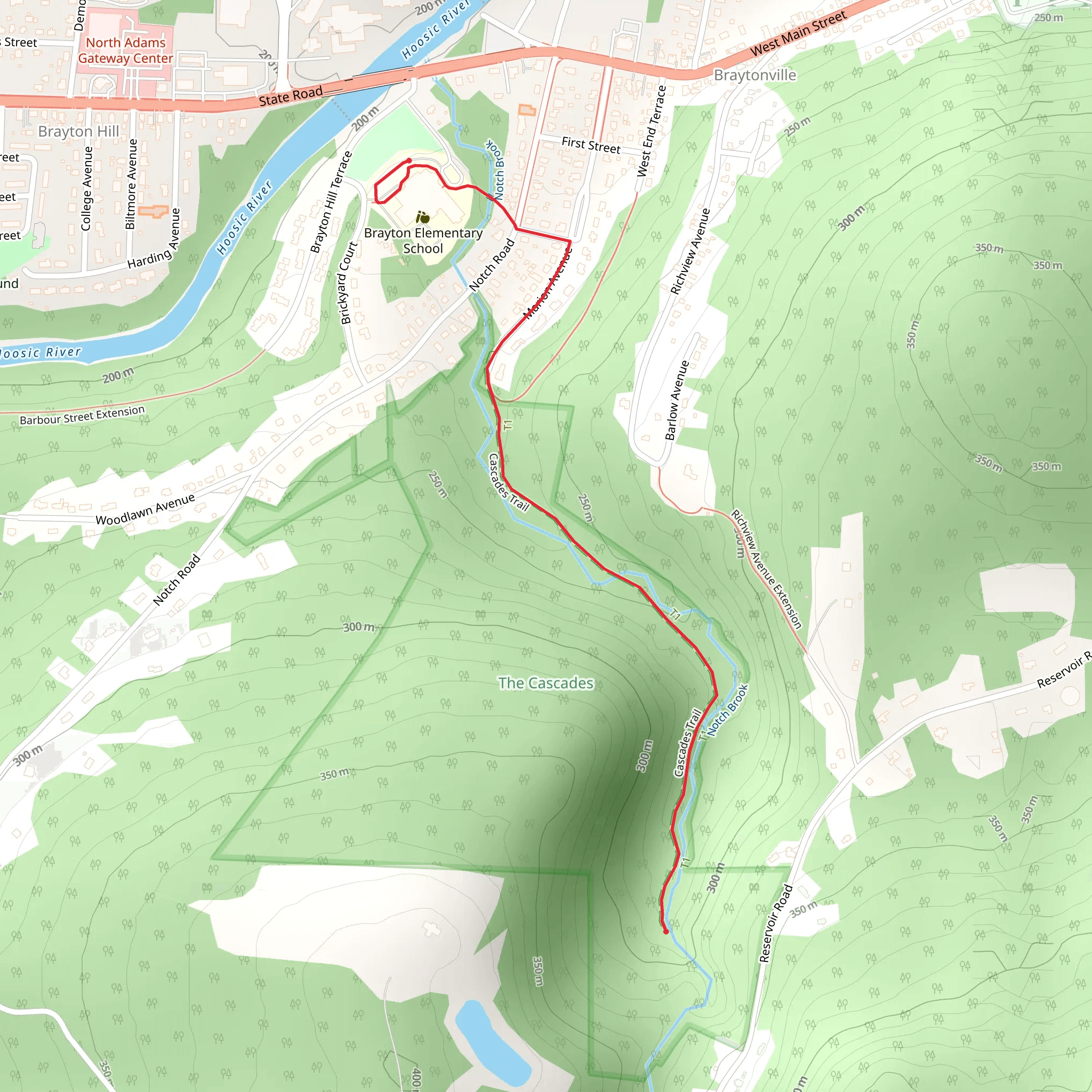 Notch Brook Trail mobile static map
