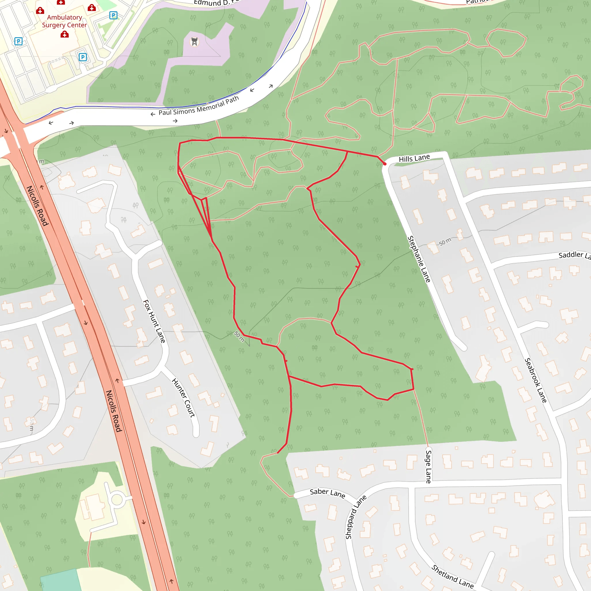 Stephanie Lane Loop Trail mobile static map