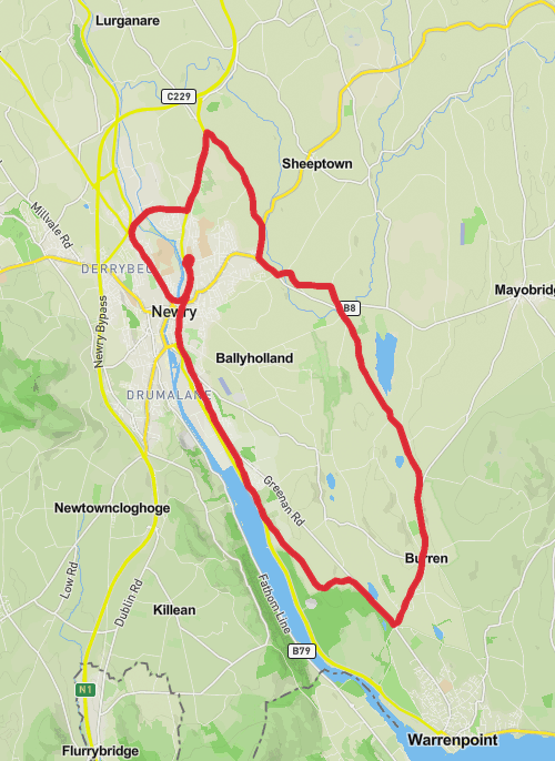 County Down Running mobile static map