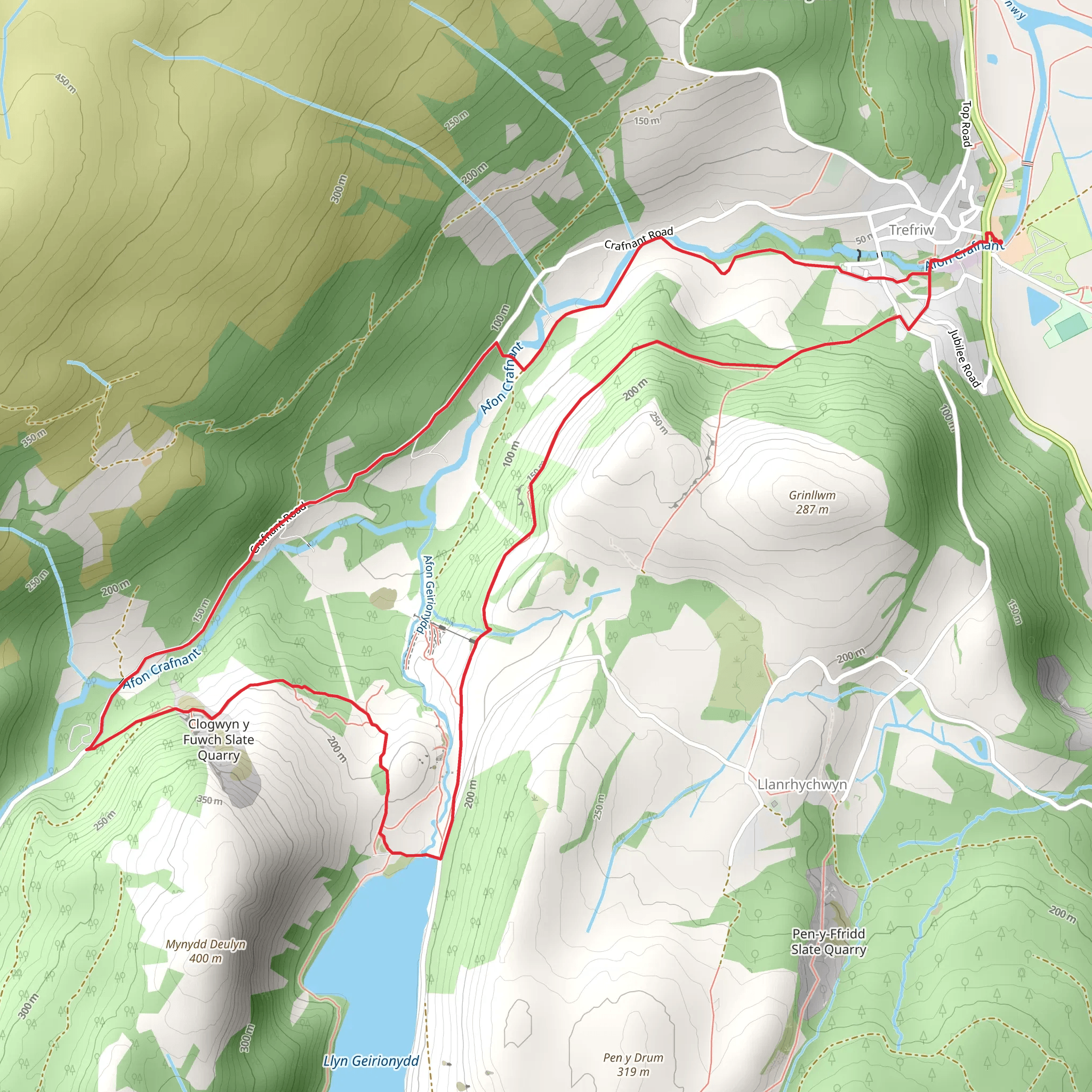 Trefriw Trail - 5 mobile static map