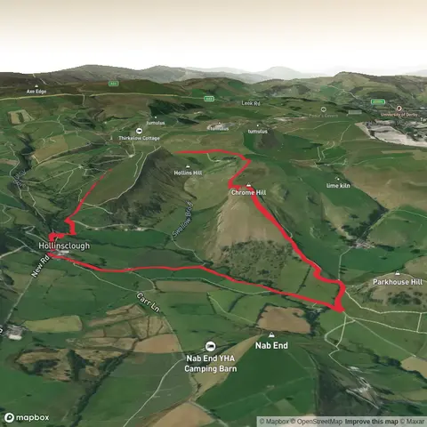 Chrome Hill and Parkhouse Hill scramble Loop